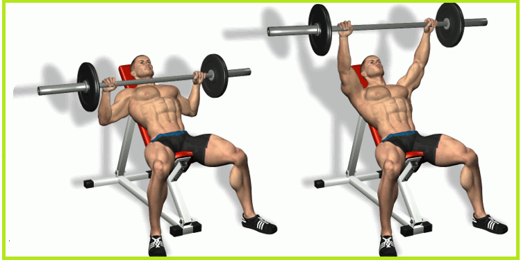 Incline Barbell Bench Press at home