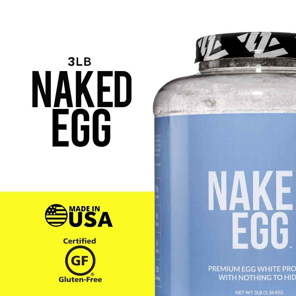 NAKED EGG – 3LB Non-GMO Egg White Protein Powder from US Farms